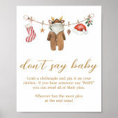 Frohe kleine Weihnachtskleidung sagt kein Baby Poster (Vorne)