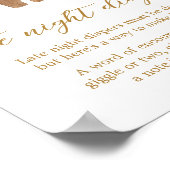 Frohe kleine Weihnachtskleidung Spätnachtswindeln Poster (Ecke)