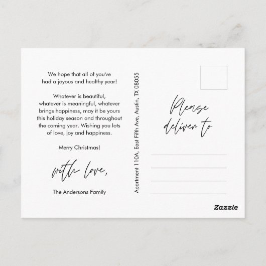 Frohe Kleinigkeiten, Weihnachten, Foto Postkarte (Rückseite)