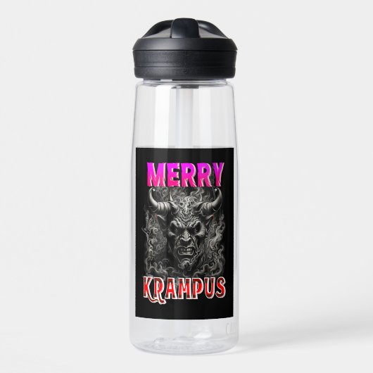 Frohe Krampus Trinkflasche (Vorne)