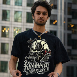 Frohe Krampus-Weihnachten Krampus-Schlittenfahrten T-Shirt