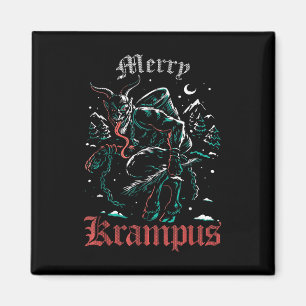 Frohe Krampus Weihnachten Xmas Horror Hässlich Bös Magnet