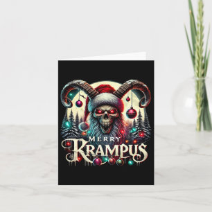 Frohe Krampus Weihnachtskrampus kommt in die Stadt Karte