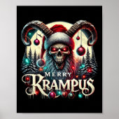 Frohe Krampus Weihnachtskrampus kommt in die Stadt Poster