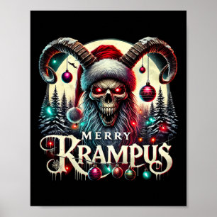 Frohe Krampus Weihnachtskrampus kommt in die Stadt Poster