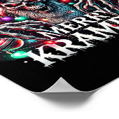 Frohe Krampus Weihnachtskrampus kommt in die Stadt Poster (Ecke)