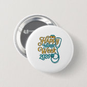 Frohe Krankenpflegerwoche 2026 Stethoskop-Shirt-De Button (Vorne & Hinten)