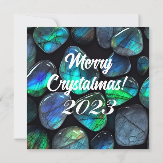 Frohe Kristallmas! 2023 Blue Labradorit Gemstone (Vorderseite)