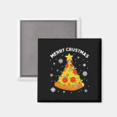 Frohe Krustmas Pizza Weihnachtsbaum Xmas Geschenke Magnet (Vorderseite/Rückseite)