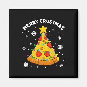 Frohe Krustmas Pizza Weihnachtsbaum Xmas Geschenke Magnet