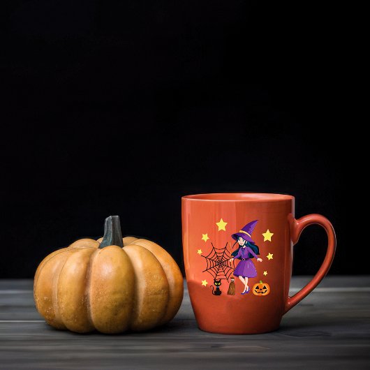 Frohe Kürbiskatze Halloween Kaffeetasse