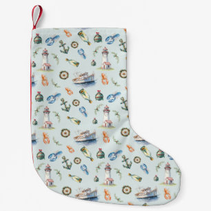 Frohe Küsten-Weihnachts-Verpackungspapier Kleiner Weihnachtsstrumpf