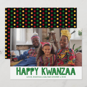 Frohe Kwanzaa-Fotokarte zum Fest Feiertagskarte