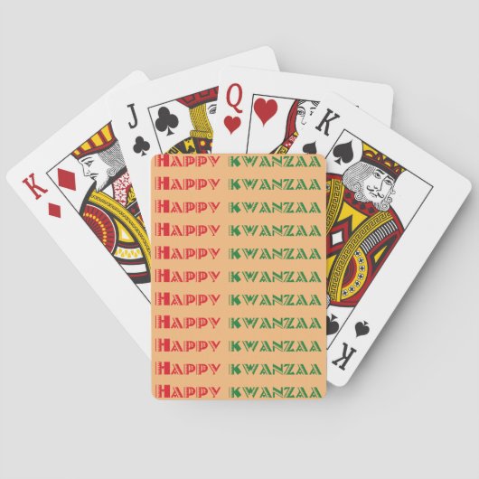 Frohe Kwanzaa-Grüße 2 Spielkarten (Rückseite)