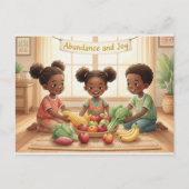 Frohe Kwanzaa Kinara Postkarte (Vorderseite)