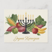 Frohe Kwanzaa Kinara Postkarte (Vorderseite)