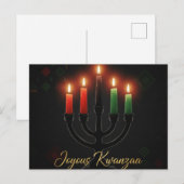 Frohe Kwanzaa Kinara Postkarte (Vorne/Hinten)