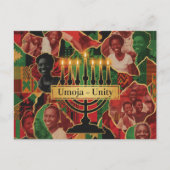 Frohe Kwanzaa Kinara Postkarte (Vorderseite)