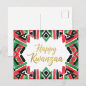 Frohe Kwanzaa Kinara Postkarte (Vorne/Hinten)