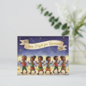 Frohe Kwanzaa Kinara Postkarte (Stehend Vorderseite)