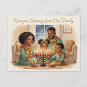 Frohe Kwanzaa Kinara Postkarte (Vorderseite)