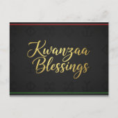 Frohe Kwanzaa Kinara Postkarte (Vorderseite)