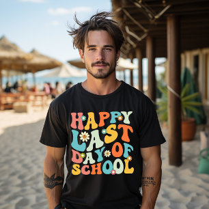 Frohe Letzte Schultag Sommer Lehrer Schüler T-Shirt