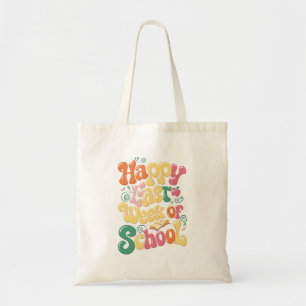 Frohe letzte Schulwoche Lehrer Schüler Groovy Tragetasche