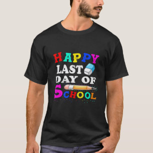 Frohe Letzter Schultag Lehrer Jungen Mädchen Kinde T-Shirt