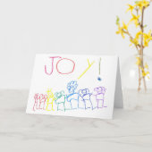 Frohe Leute-Gruß-Karte Karte (Gelbe Blume)