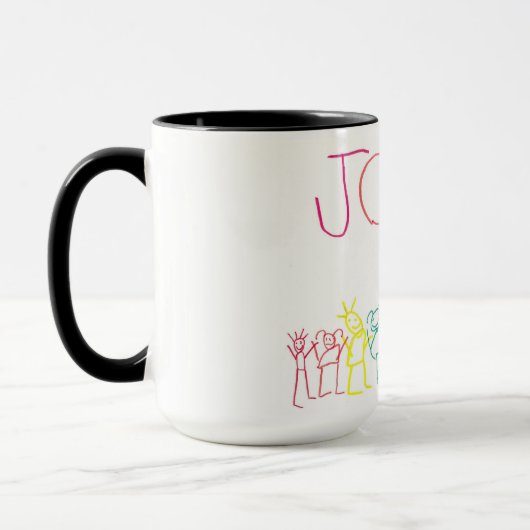 Frohe Leute-Tasse Tasse (Links)
