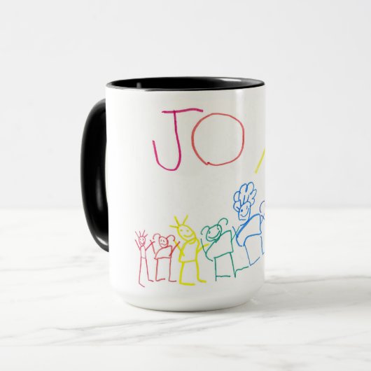 Frohe Leute-Tasse Tasse (Vorderseite Links)