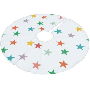 FROHE LIEBE FREUDE FARBENFROHE WEIHNACHTEN POLYESTER WEIHNACHTSBAUMDECKE