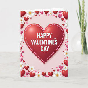 Frohe Liebesherzen Valentinstagskarte Karte