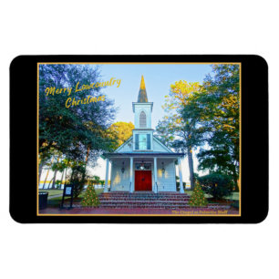 Frohe Lowcountry-Weihnachten Chapel Palmetto Bluff Magnet