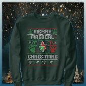 Frohe magische Weihnachtsassistent Ugly Sweater De Sweatshirt