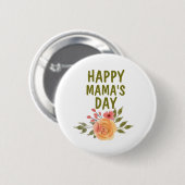 Frohe Mama-Tag Muttertag Button (Vorne & Hinten)