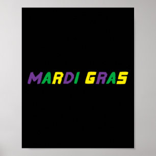 Frohe Mardi Gras Louisiana Karneval New Orlean Män Poster