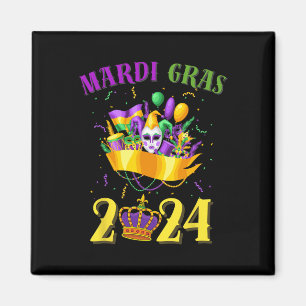 Frohe Mardi Gras T-Shirt Karneval Mardi Gras Männe Magnet