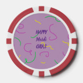 Frohe Marti Gras Poker Chip (Vorderseite)