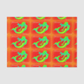 Frohe Meerjungfrau Weihnachten rot/Grün Seidenpapier (Vorderseite)