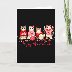 Frohe Meowentines Süße Katze Valentinstag Liebe Hä Karte