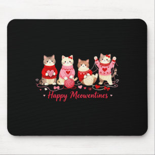 Frohe Meowentines Süße Katze Valentinstag Liebe Hä Mousepad