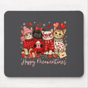 Frohe Meowentines Süße Valentinstag Katzenliebhabe Mousepad
