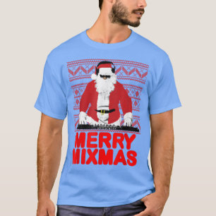 Frohe Mimas für den DJ Santa Vater Weihnachten lus T-Shirt