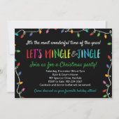 Frohe Mingle und Jingle Christmas Lights Party Einladung (Vorderseite)