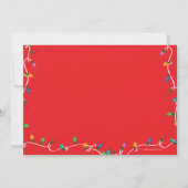 Frohe Mingle und Jingle Christmas Lights Party Einladung (Rückseite)