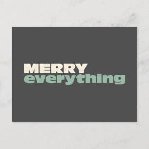 Frohe-Minimalist-Weihnachten-Mod-Holiday Postkarte