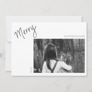 Frohe Minimalistin - Handgeschriebene Weihnachtska Feiertagskarte
