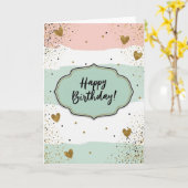 Frohe Mint Gold Karte (Gelbe Blume)